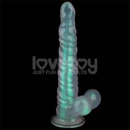 LOVETOY - OPAL PEARL SHEEN DILDO GREEN 11