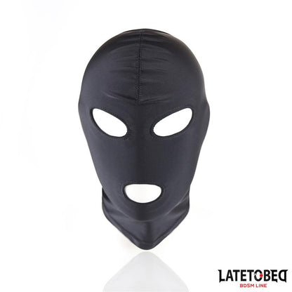 LATETOBED BDSM LINE - OPEN MOUTH AND EYES HOOD BLACK
