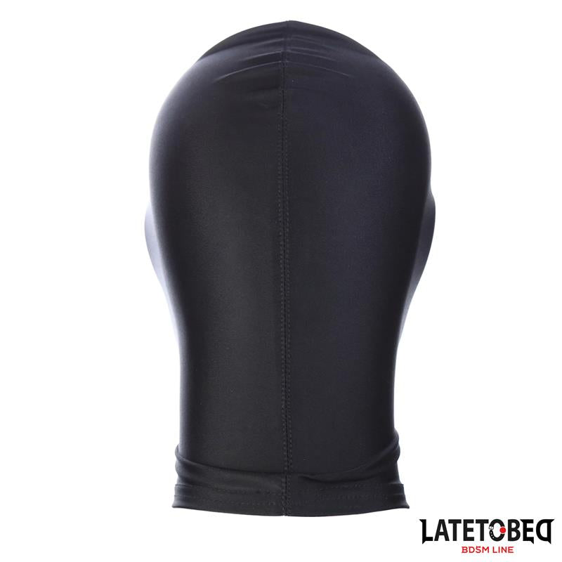 LATETOBED BDSM LINE - OPEN MOUTH AND EYES HOOD BLACK