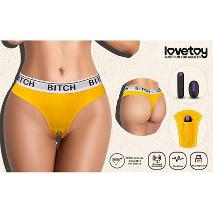 LOVETOY - OPEN PANTIES WITH VIBRATING BULLET AND REMOTE CONTROL SIZE S