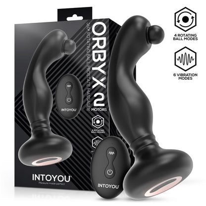 INTOYOU - ORBYX PROSTATE MASSAGER WITH ROTATION, VIBRATION, AND REMOTE CONTROL