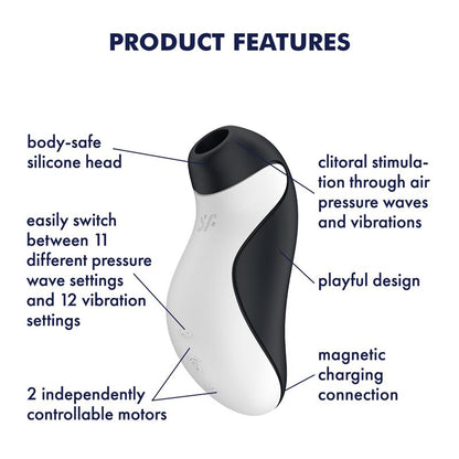 SATISFYER - ORCA CLÍTORIS SUCKER DOUBLE AIR PULSE