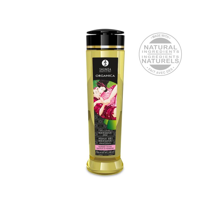 SHUNGA - ORGANIC MASSAGE OIL RASPBERRY 240 ML