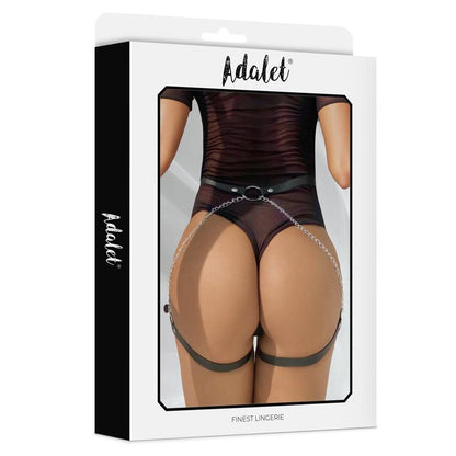 ADALET LINGERIE - ORIANA VEGAN LEATHER BELT HARNESS WITH CHAIN ONE SIZE