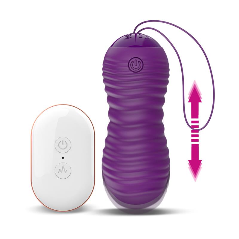 LATETOBED - ORIO HUEVO VIBRATING AND TELESCOPIC UP AND DOWN MOVEMENT REMOT CONTROL PURPLE
