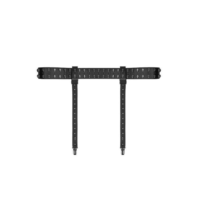 OUCH! - SKULLS AND BONES GARTER BELT WITH SKULLS