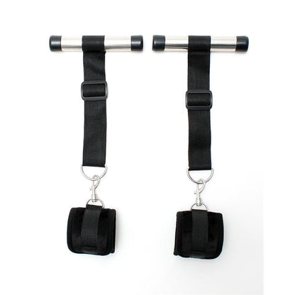 BONDAGE PLAY - OVER THE DOOF CUFFS SET BLACK