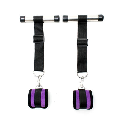 BONDAGE PLAY - OVER THE DOOF CUFFS SET PURPLE