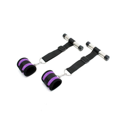 BONDAGE PLAY - OVER THE DOOF CUFFS SET PURPLE