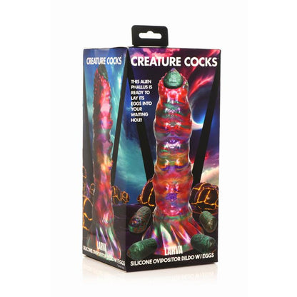 CREATURE COCKS - OVIPOSITOR DILDO WITH 4 SILICONE EGGS 9
