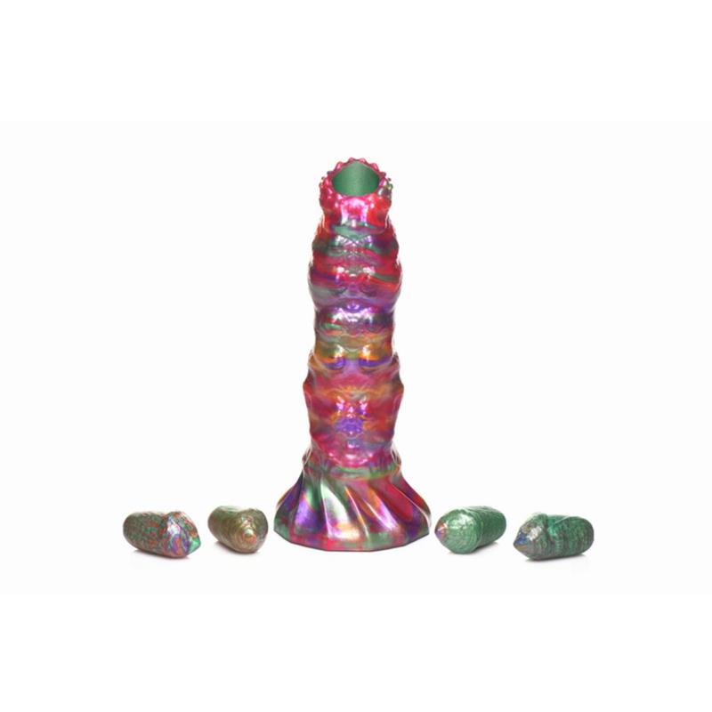 CREATURE COCKS - OVIPOSITOR DILDO WITH 4 SILICONE EGGS 9
