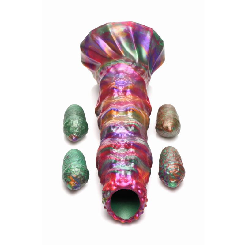 CREATURE COCKS - OVIPOSITOR DILDO WITH 4 SILICONE EGGS 9