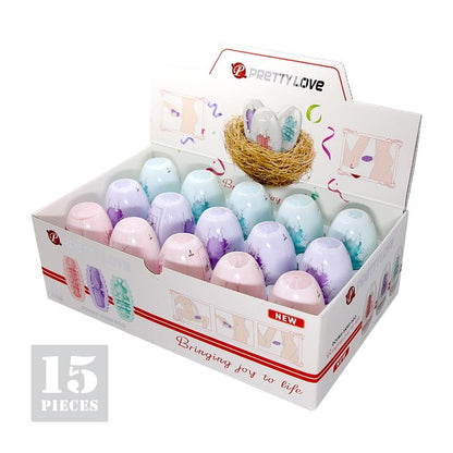 PRETTYLOVE - PACK 15 PIECES DOUBLE SIDED MASTURBATOR EGG