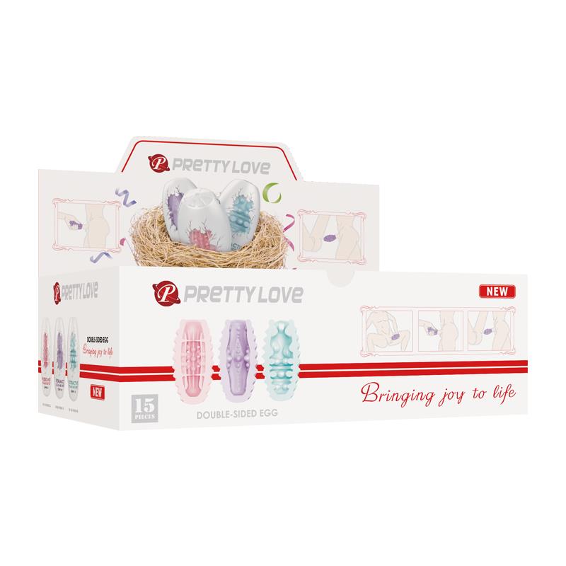 PRETTYLOVE - PACK 15 PIECES DOUBLE SIDED MASTURBATOR EGG