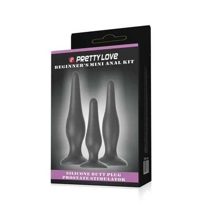 PRETTYLOVE - PACK 3 BUTT PLUG MINI ANAL KIT