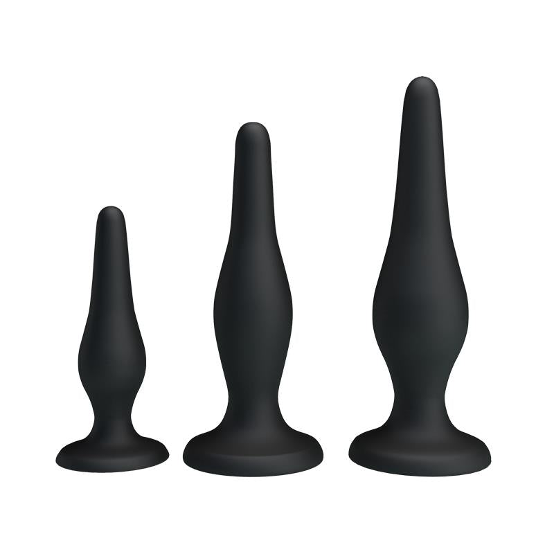 PRETTYLOVE - PACK 3 BUTT PLUG MINI ANAL KIT