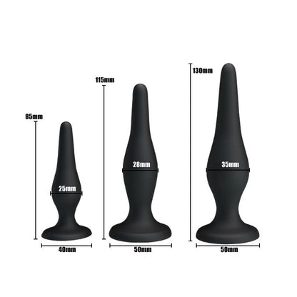 PRETTYLOVE - PACK 3 BUTT PLUG MINI ANAL KIT