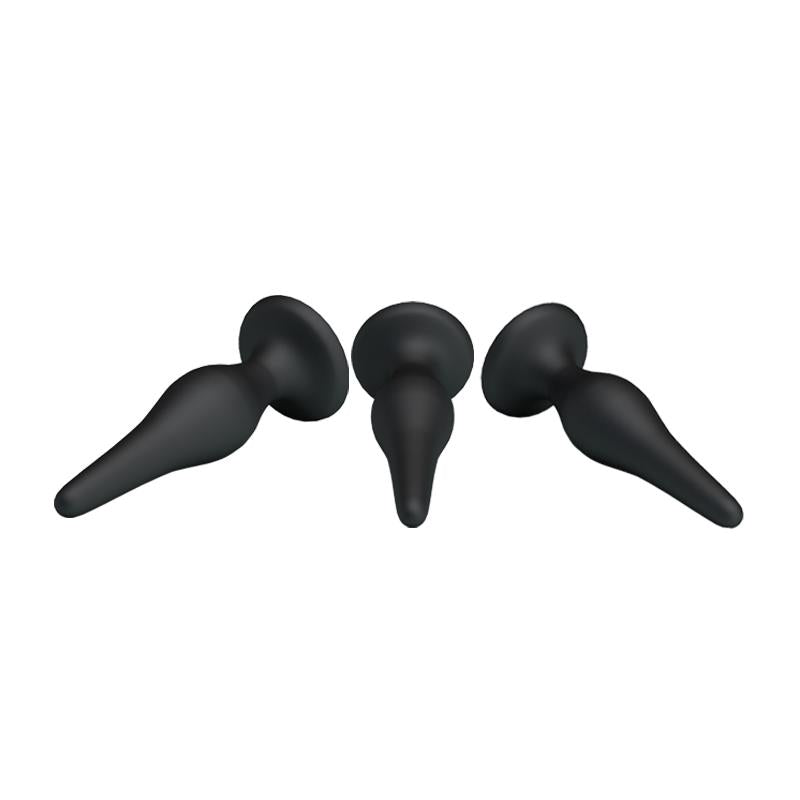 PRETTYLOVE - PACK 3 BUTT PLUG MINI ANAL KIT
