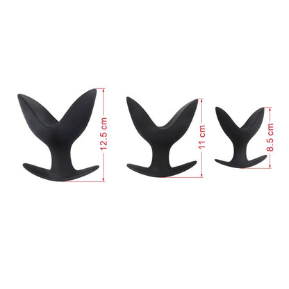 CHISA - PACK 3 GAPING ANCHOR SILICONE BLACK