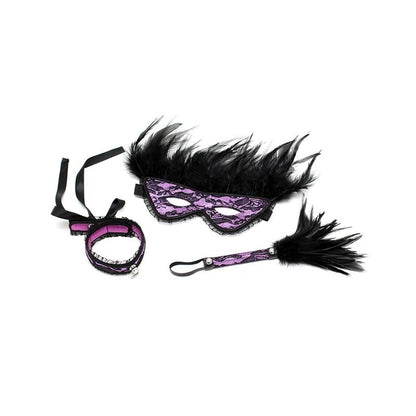 BONDAGE PLAY - PACK 3 PIECES DOMINISET DE LUJO PURPLE