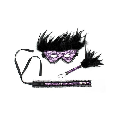 BONDAGE PLAY - PACK 3 PIECES DOMINISET DE LUJO PURPLE