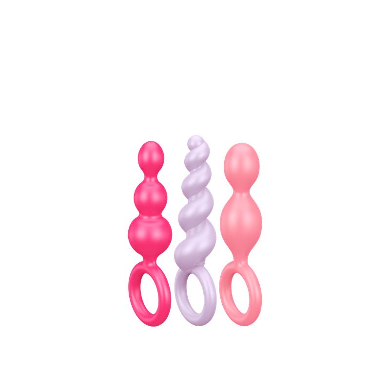 SATISFYER - PACK 3 PLUGS SILICONE COLORED