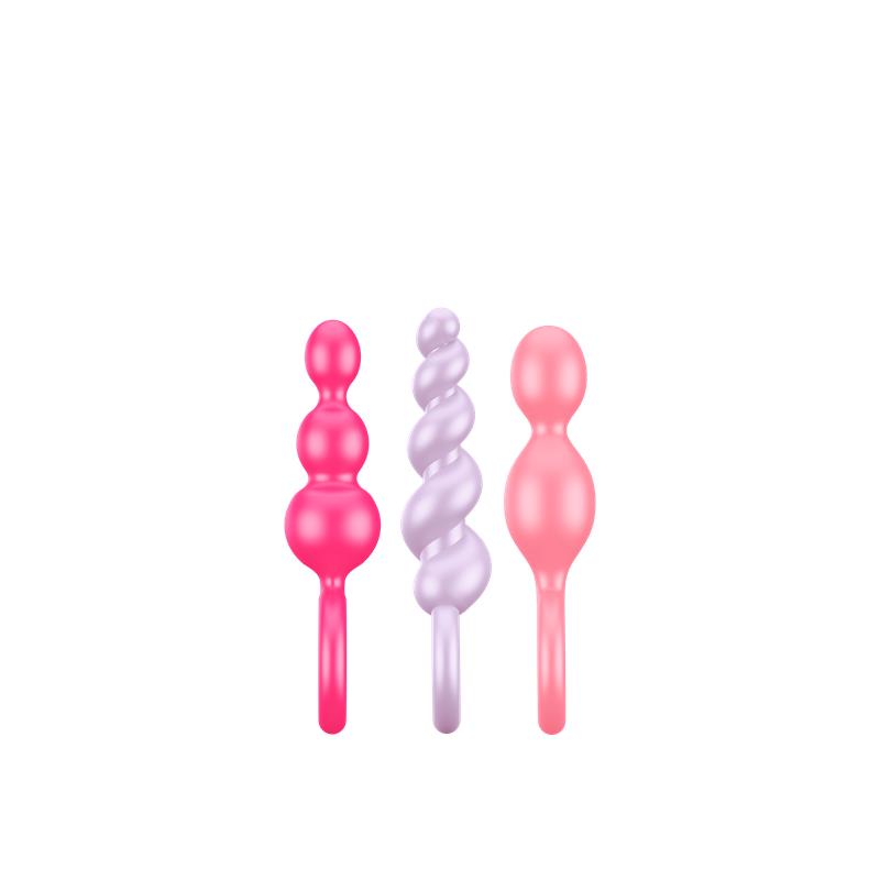 SATISFYER - PACK 3 PLUGS SILICONE COLORED