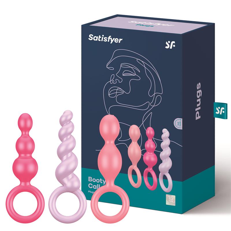 SATISFYER - PACK 3 PLUGS SILICONE COLORED