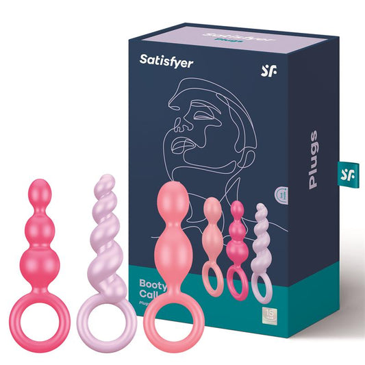 SATISFYER - PACK 3 PLUGS SILICONE COLORED