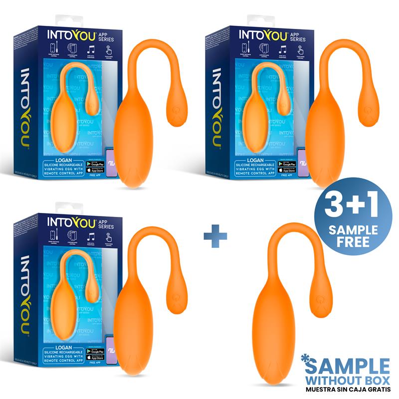 INTOYOU APP SERIES - PACK 3 + TESTER LOGAN VIBRATING EGG WITH APP UNIBODY