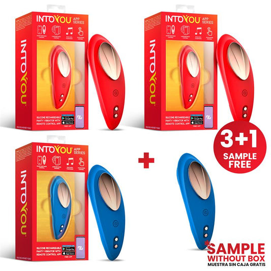 INTOYOU APP SERIES - PACK 3 + TESTER VIBRATING PANTY WITH APP