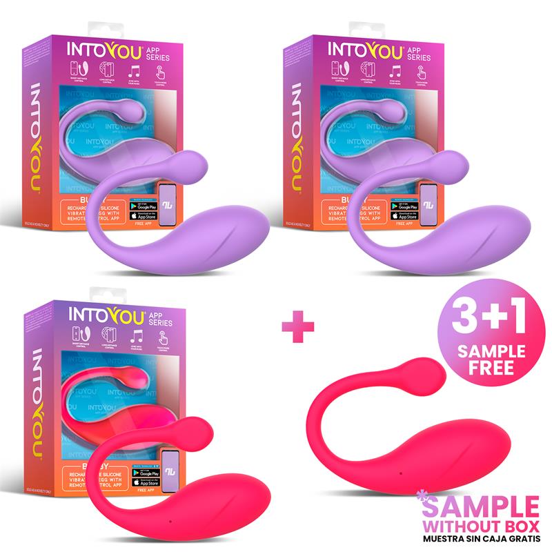INTOYOU APP SERIES - PACK 3+1 BULBY EGG VIBRATOR WITH APP