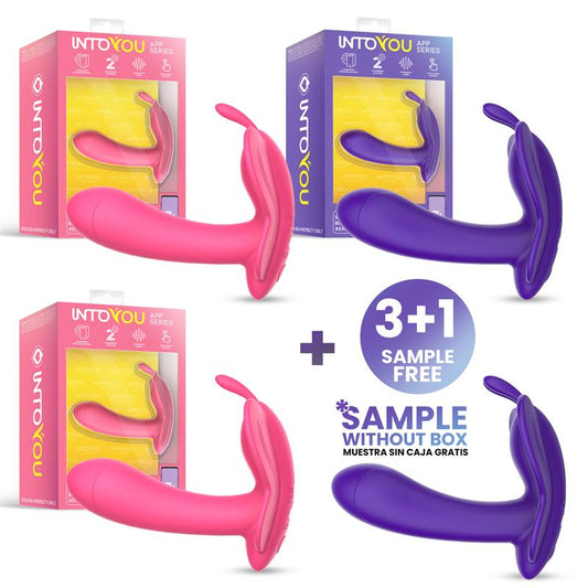 INTOYOU APP SERIES - PACK 3+1 WINGY BUTTERFLY VIBRATOR WITH APP
