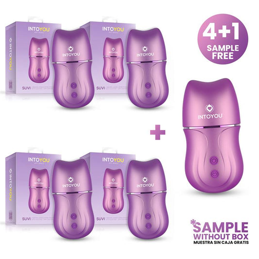 INTOYOU APP SERIES - PACK 4+1 SUVI STIMULATOR WITH LICKING, BITING, SUCTION, AND VIBRATION WITH APP USB-C