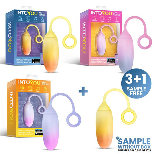 INTOYOU APP SERIES - PACK ASSORTED 3 + SAMPLE DOUBLE LAYER EGG WITH APP