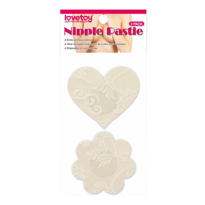 LOVETOY - PACK NIPPLE COVERS FLOWER AND HEART BEIGE
