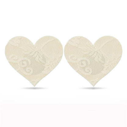 LOVETOY - PACK NIPPLE COVERS FLOWER AND HEART BEIGE