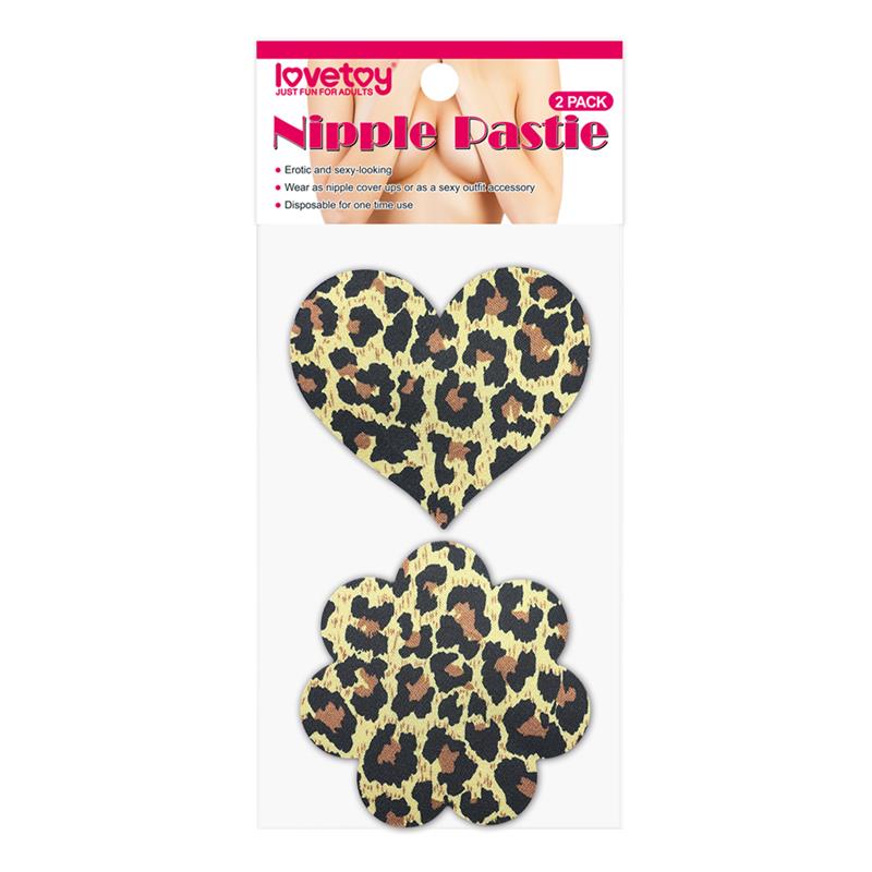 LOVETOY - PACK  NIPPLE COVERS FLOWER AND HEART LEOPARD