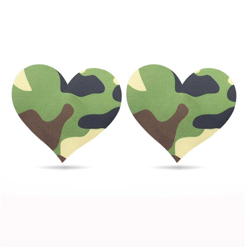 LOVETOY - PACK NIPPLE COVERS STAR AND HEART CAMOUFLAGE
