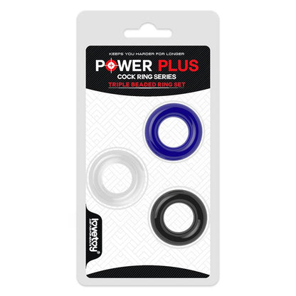 LOVETOY - PACK OF 3 PENIS RING POWER PLUS