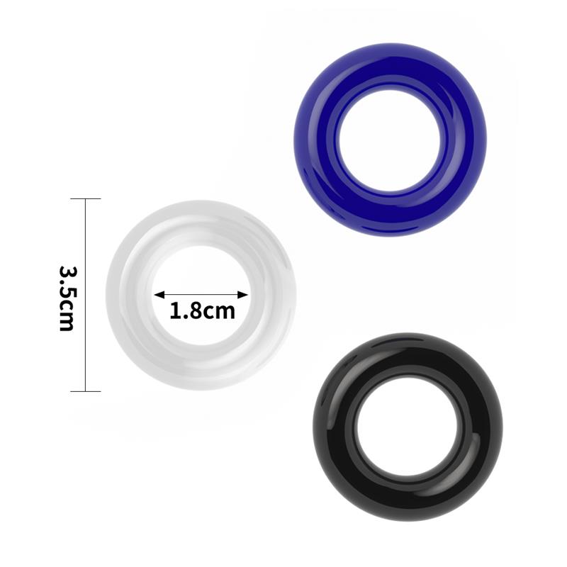 LOVETOY - PACK OF 3 PENIS RING POWER PLUS
