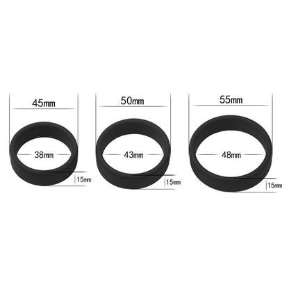 LOVETOY - PACK OF 3 PENIS RING POWER RING BLACK