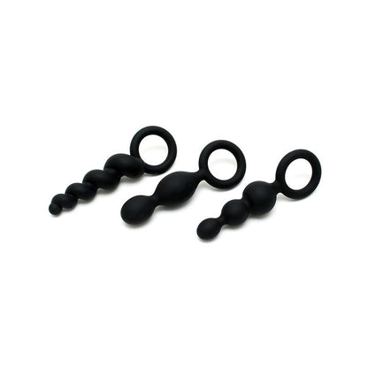 SATISFYER - PACK OF 3 PLUGS SILICONE BLACK
