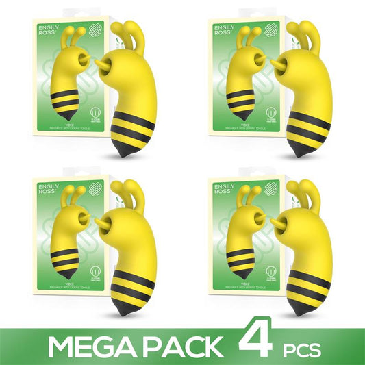 ENGILY ROSS - PACK OF 4 VIBEE MASSAGER WITH LICKING TONGUE
