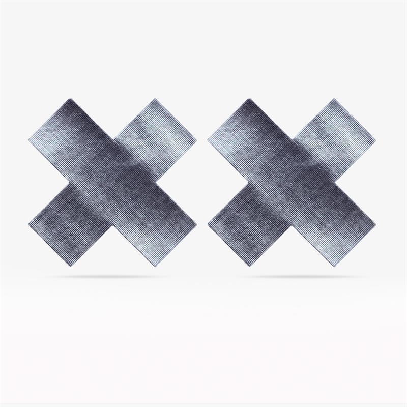 LOVETOY - PAQUETE DE CUBREPEZONES CON CRUCES NEGRAS Y GRISES