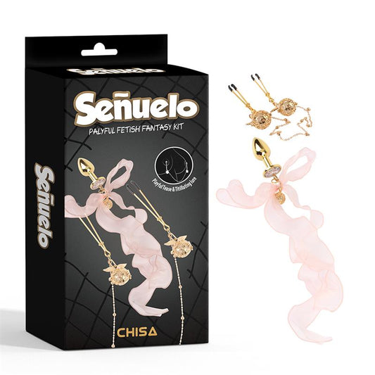 CHISA - PALYFUL FETISH KIT BUTT PLUG AND NIPPLE CLAMPS