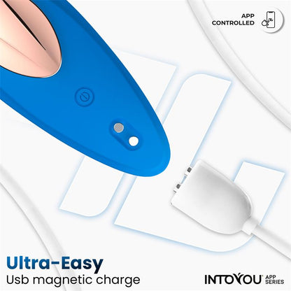 INTOYOU APP SERIES - PANTY VIBRATOR WITH APP SILICONE BLUE