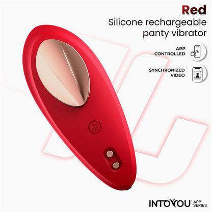 INTOYOU APP SERIES - PANTY VIBRATOR WITH APP SILICONE RED