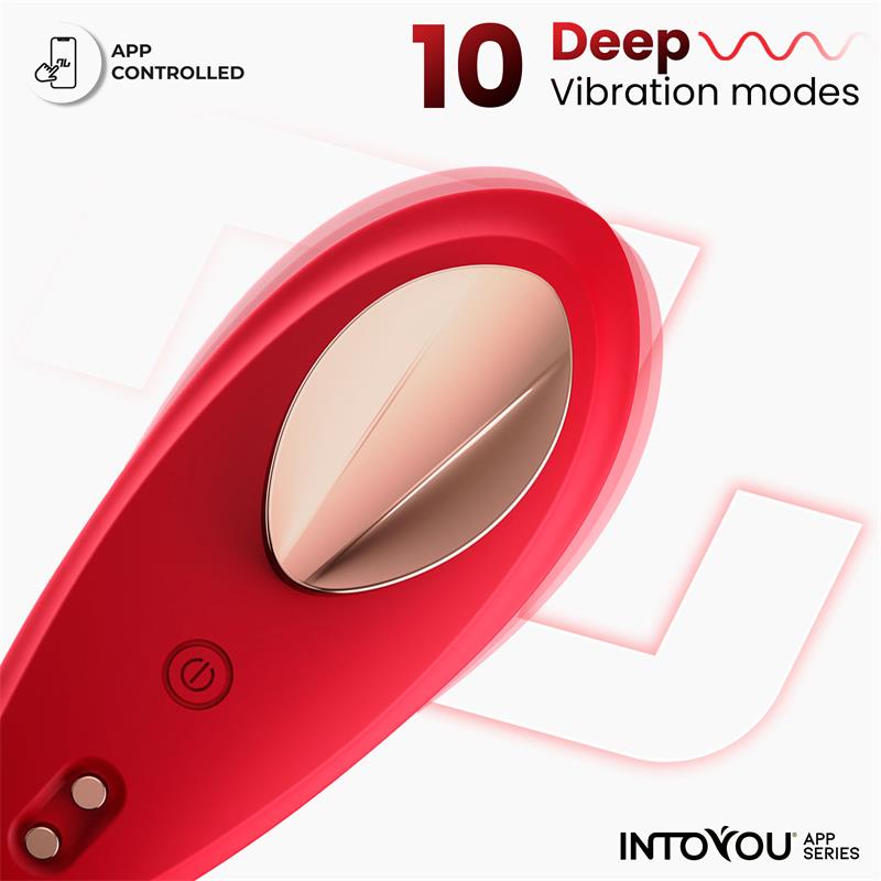 INTOYOU APP SERIES - PANTY VIBRATOR WITH APP SILICONE RED