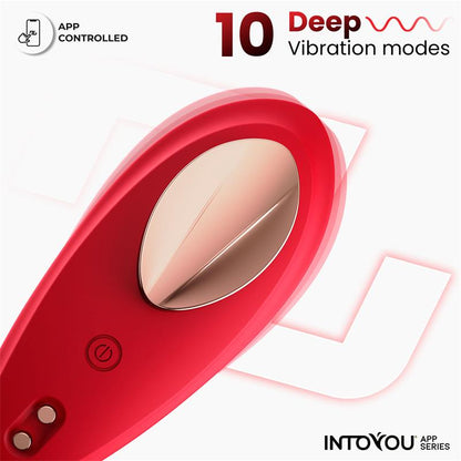 INTOYOU APP SERIES - PANTY VIBRATOR WITH APP SILICONE RED
